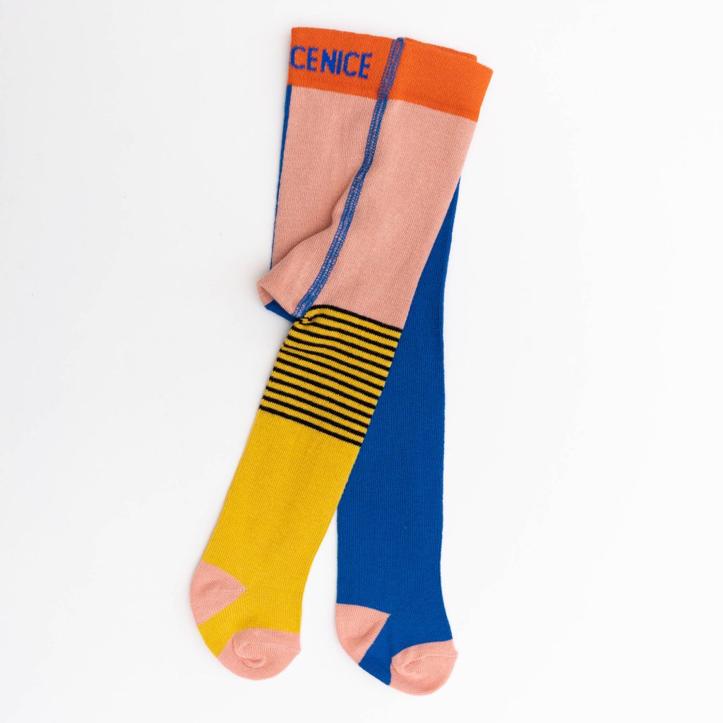 Babystrumpfhose halb/halb yellow
