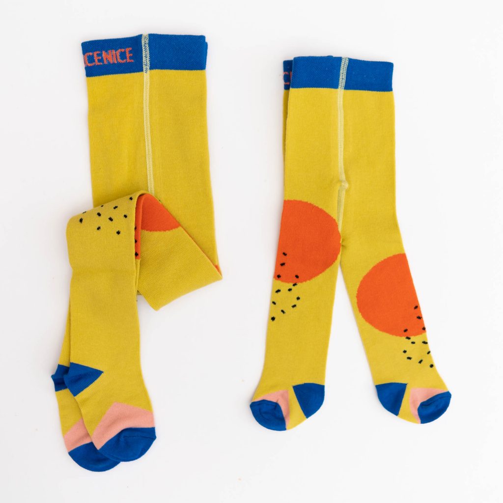 Babystrumpfhose shapes mustard