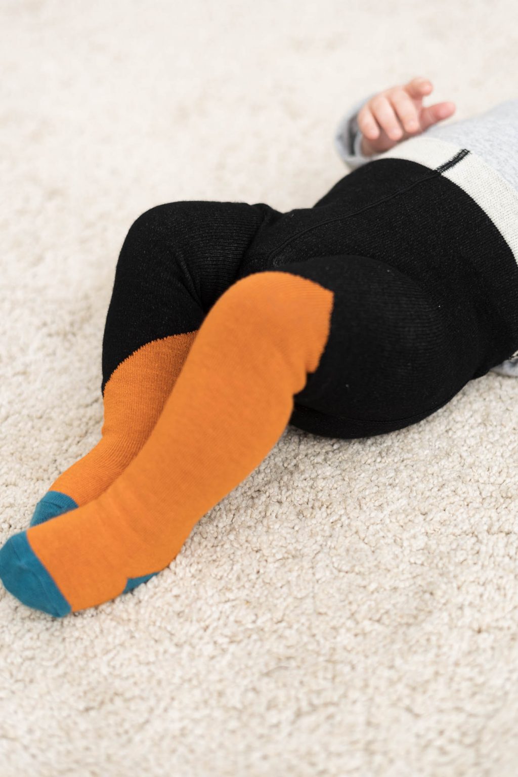 Babystrumpfhose diagonal brick red