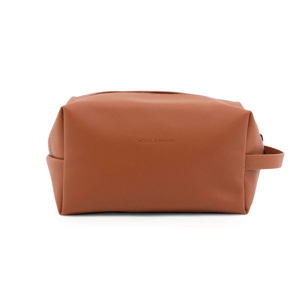 Monk & Anna toiletry bag burnt orange