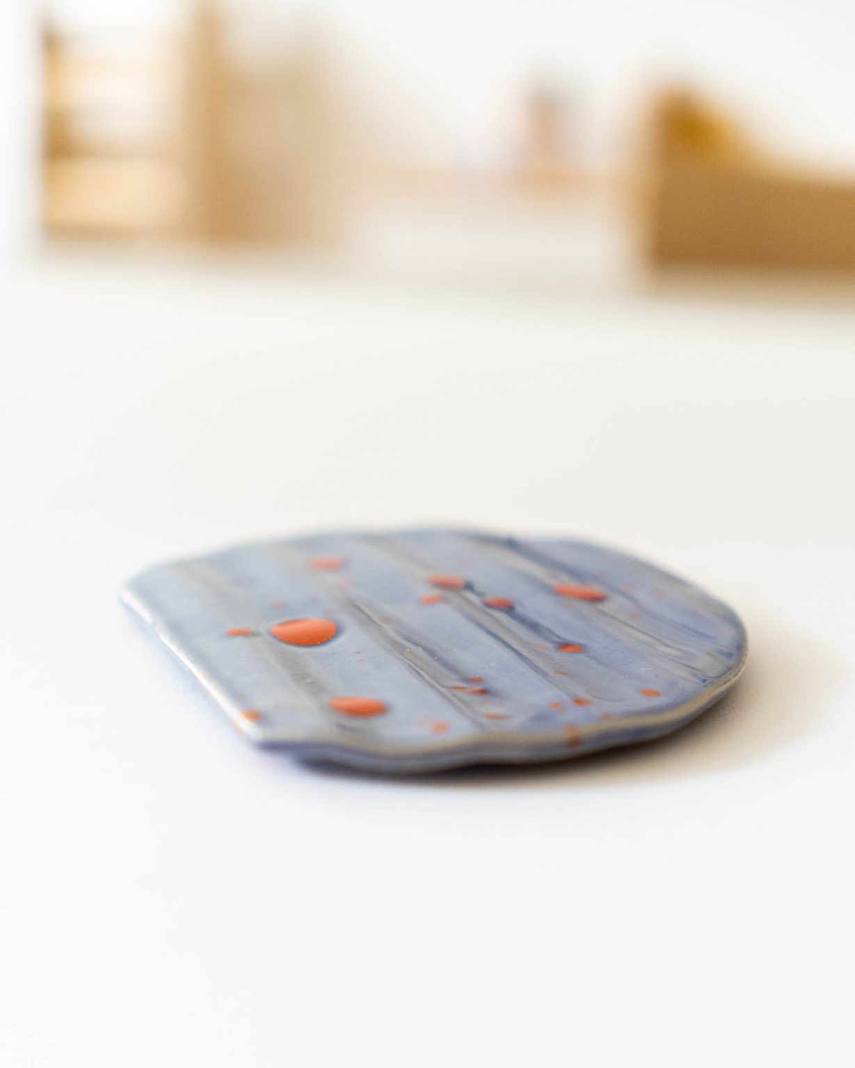 Seifenschale wave round blob | lilac red