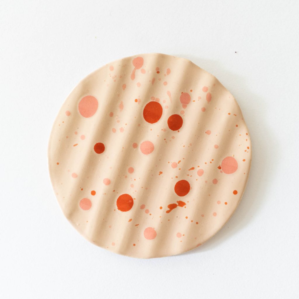 Seifenschale wave round blob | rose peach red