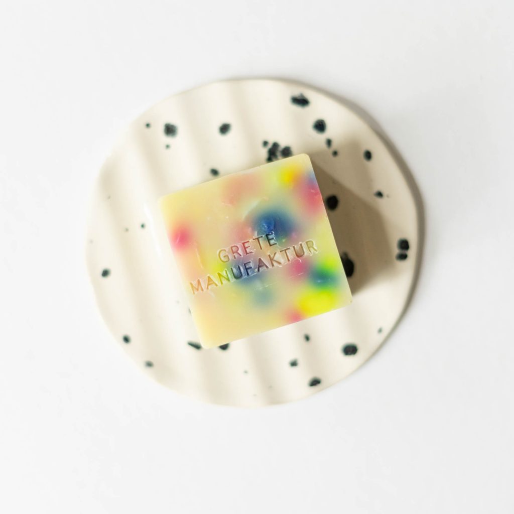 Seifenschale wave round blob | black white