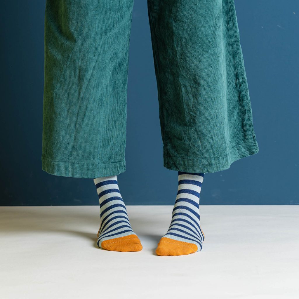 nice socks block stripes petrol