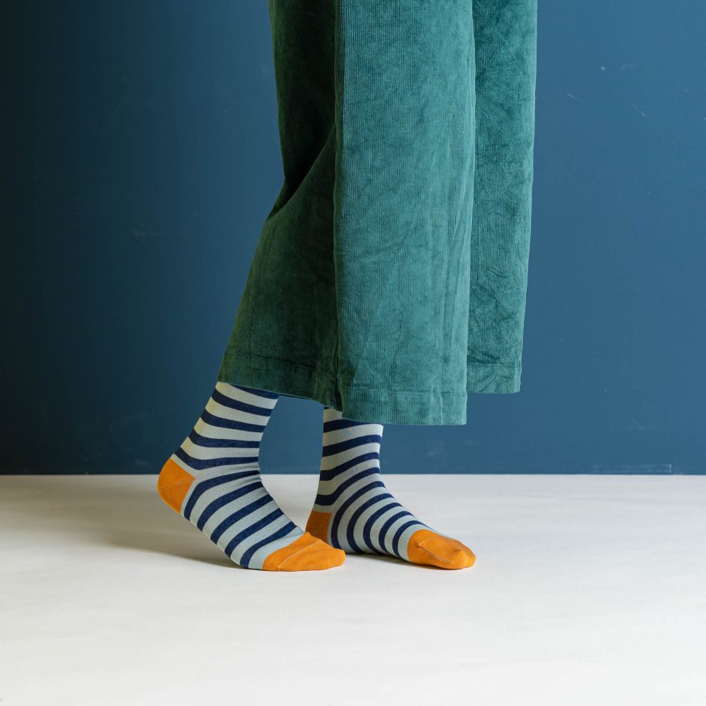 nice socks block stripes petrol