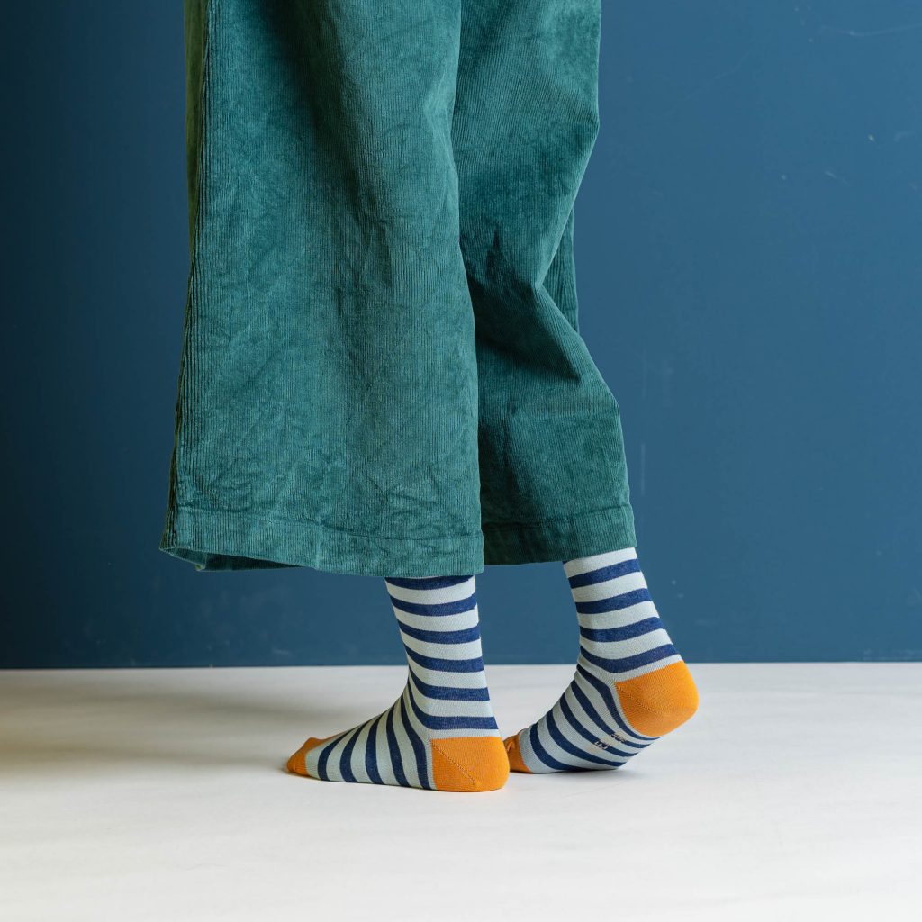 nice socks block stripes petrol