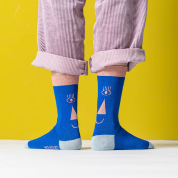 friendly socks | back face | royal