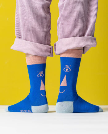 friendly socks | back face | royal