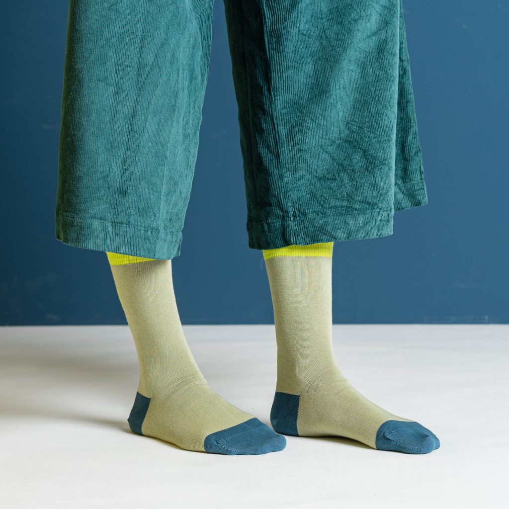 friendly socks | back face | neon