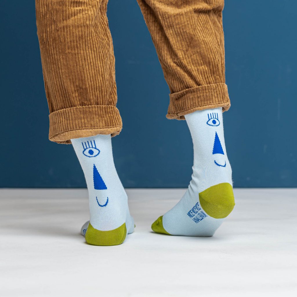 friendly socks | back face | sky