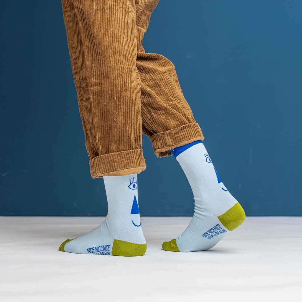 friendly socks | back face | sky