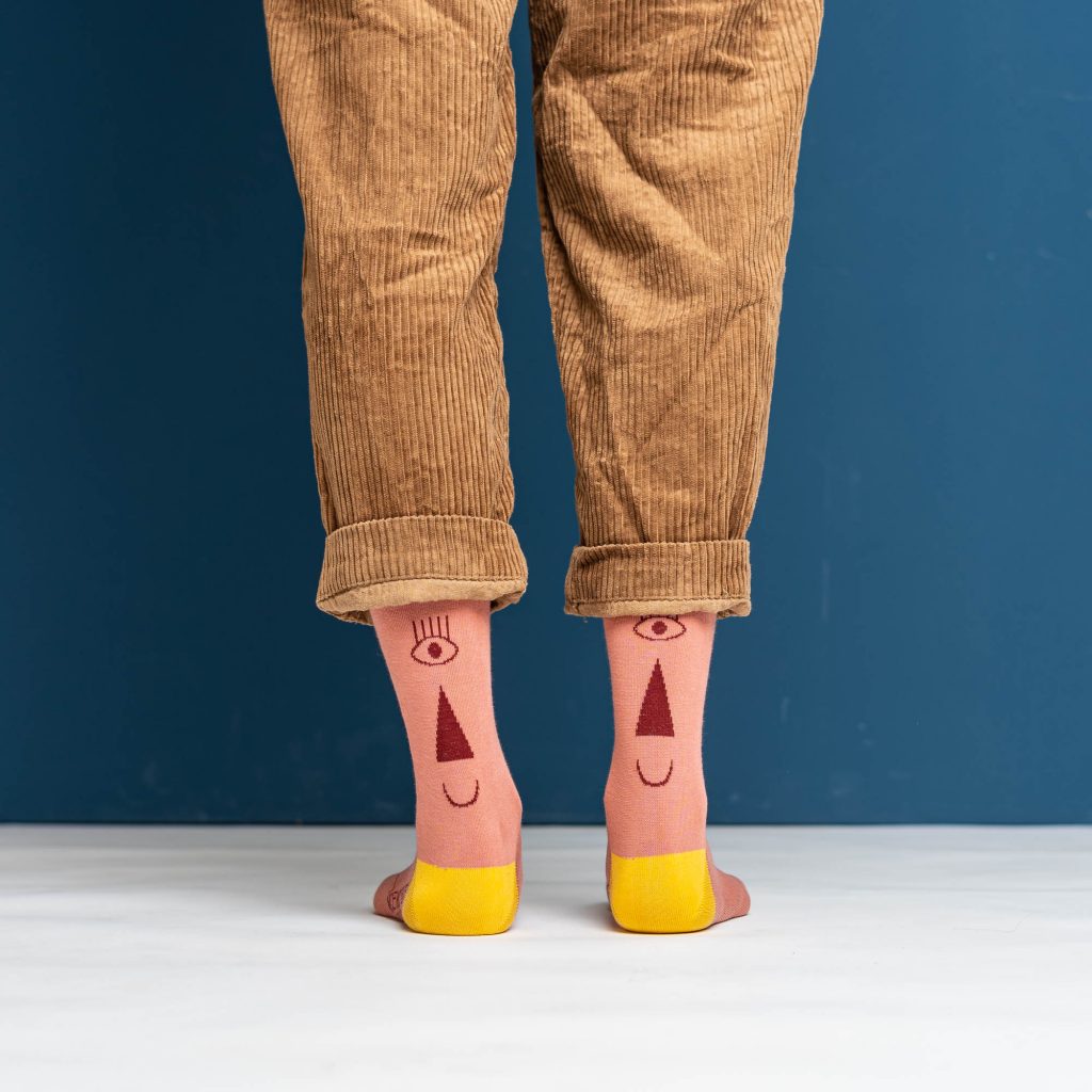 friendly socks | back face | rouge