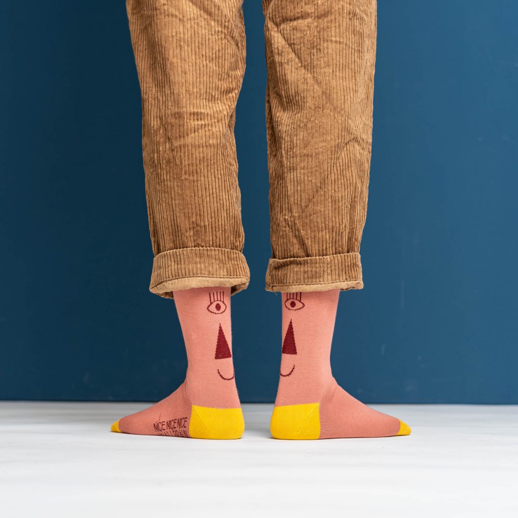 friendly socks | back face | rouge