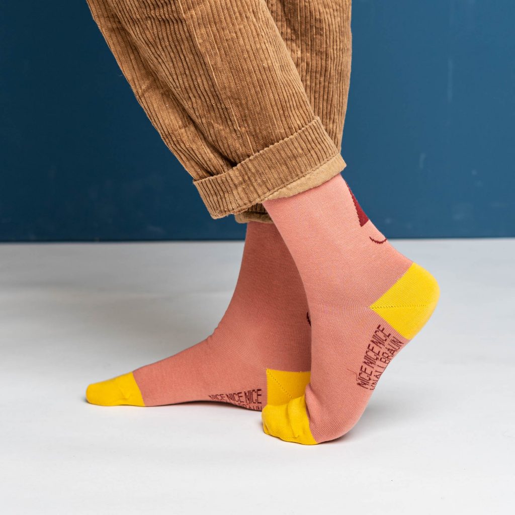 friendly socks | back face | rouge