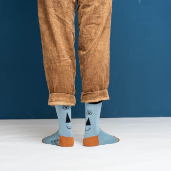 friendly socks | back face | steel