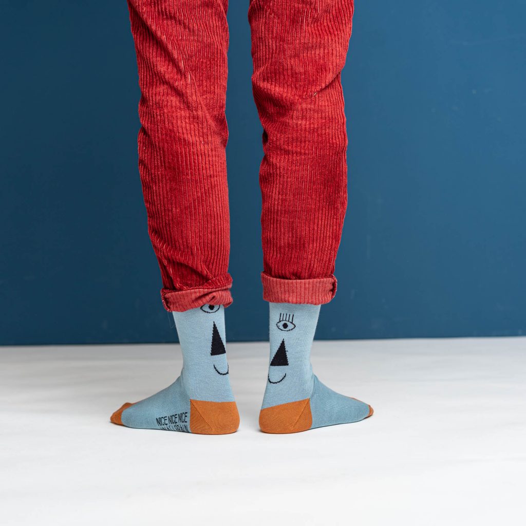 friendly socks | back face | steel