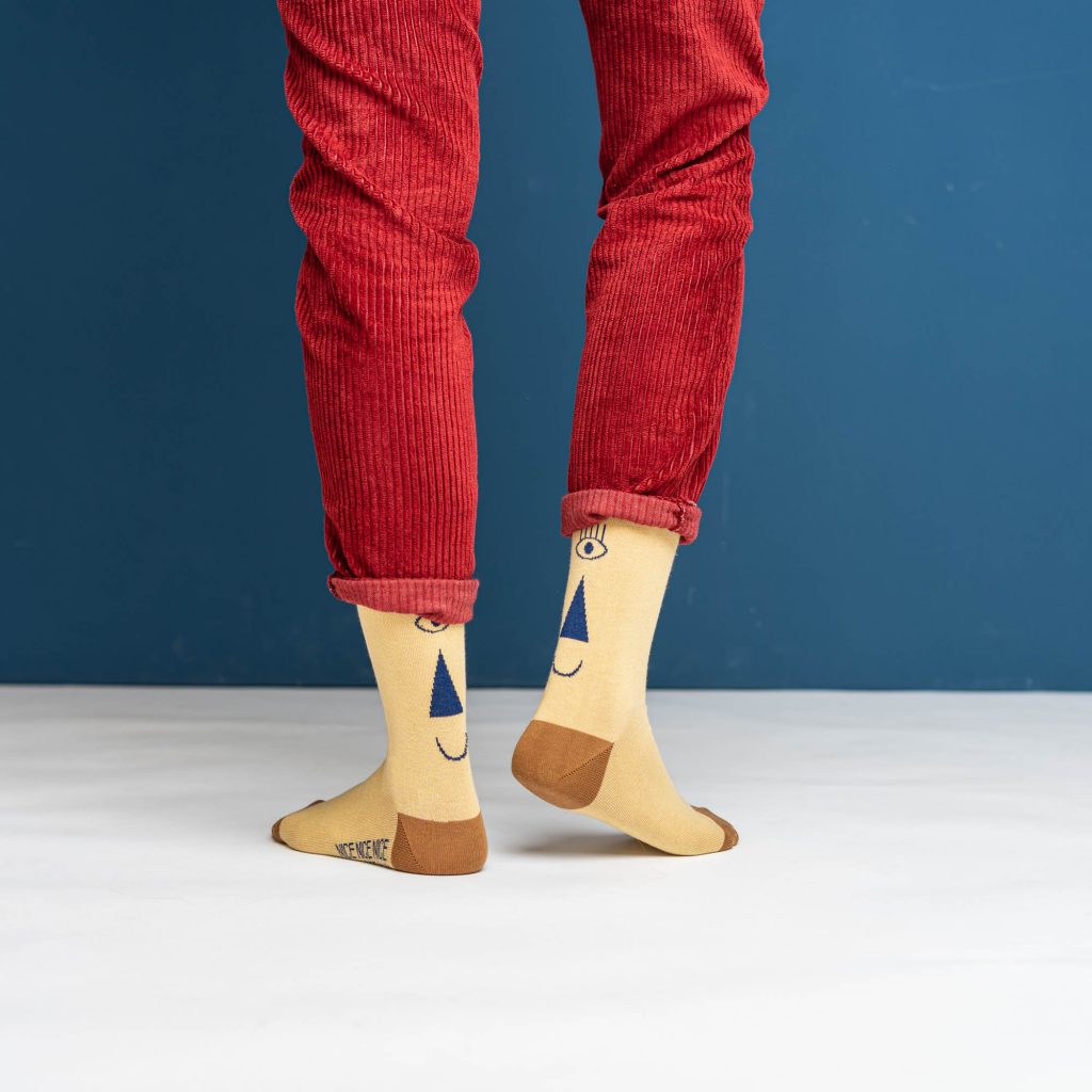 friendly socks | back face | beige