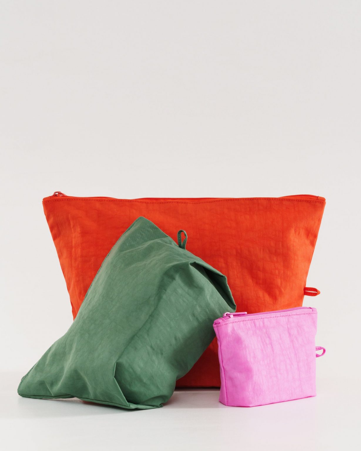 Baggu Go Pouch Set - Grün Rot Rosa
