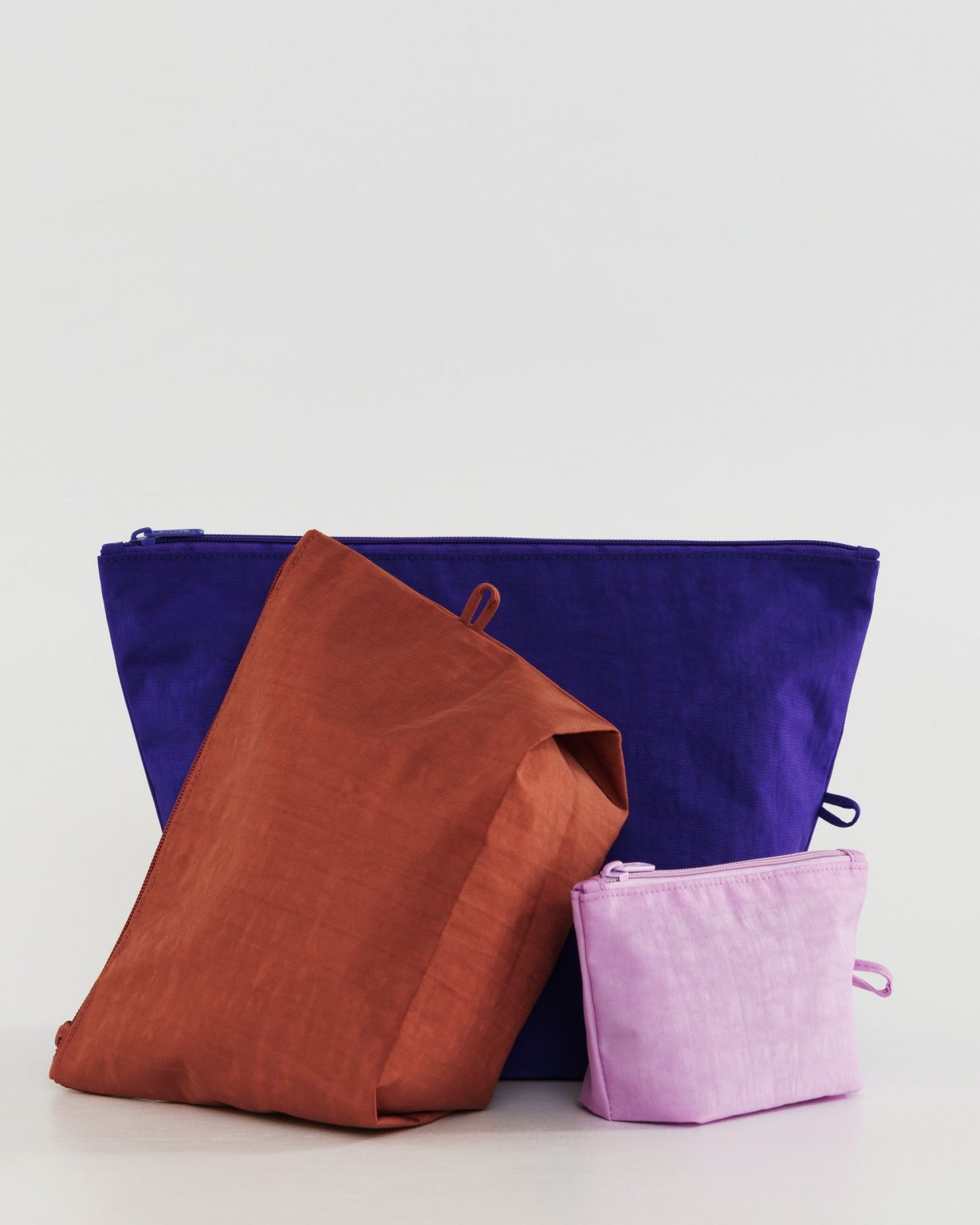 Baggu Go Pouch Set - Blau Rost Rosa