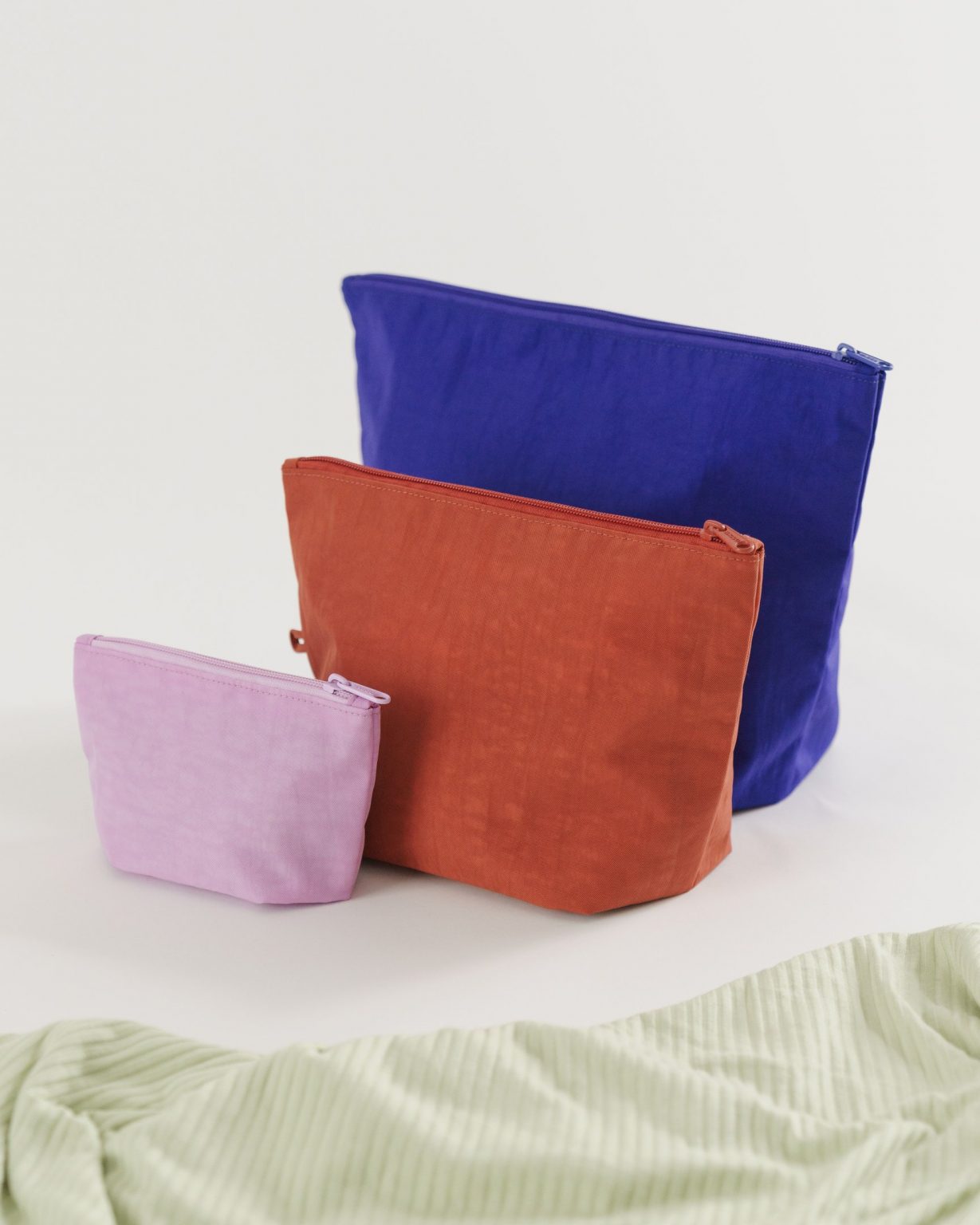 Baggu Go Pouch Set - Blau Rost Rosa