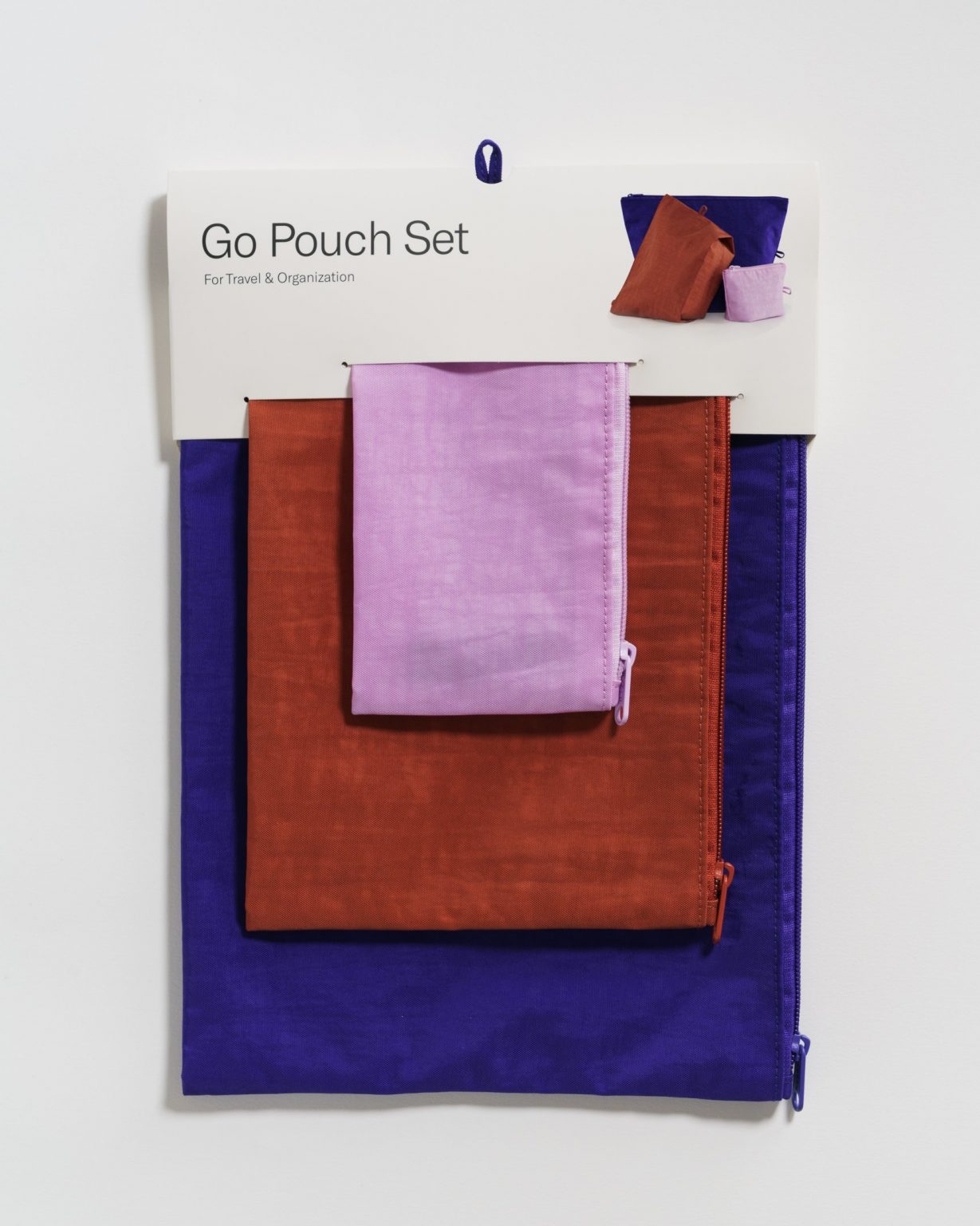 Baggu Go Pouch Set - Blau Rost Rosa