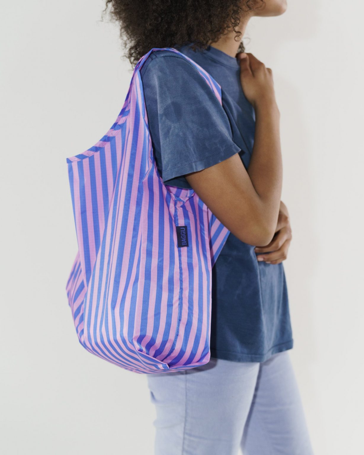 Baggu Reusable Tasche Streifen Blau