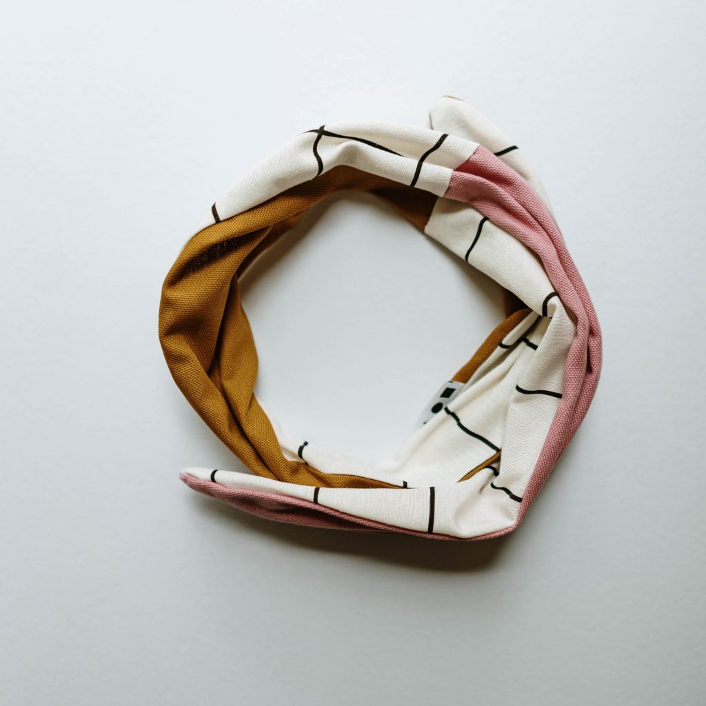Haarband grid - rose