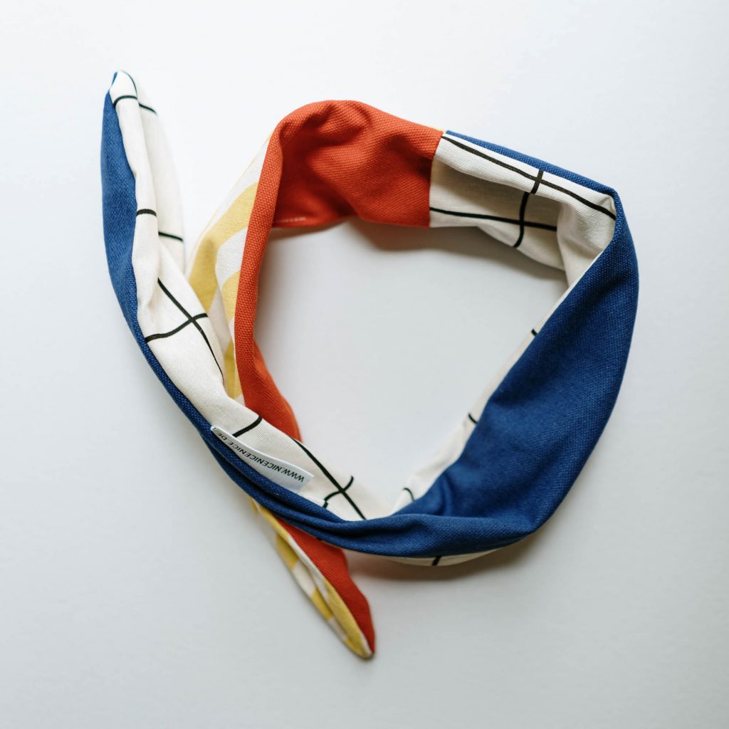 Haarband grid - red blue yellow
