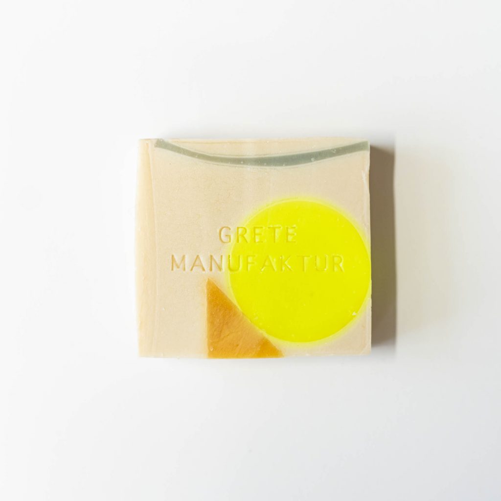 Grete Manufaktur - SEIFE CONSTANZE - LAVENDEL & THYMIAN - Gelb Orange Grau