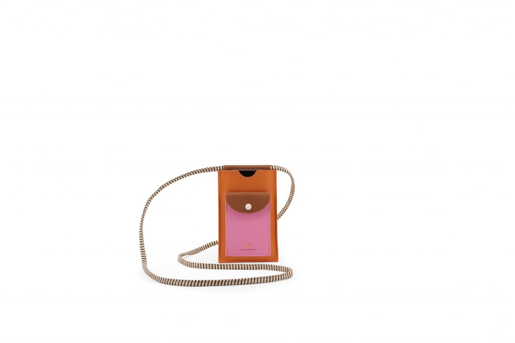 Sticky Lemon Phone pouch - XL - carrot orange + syrup brown + bubbly pink