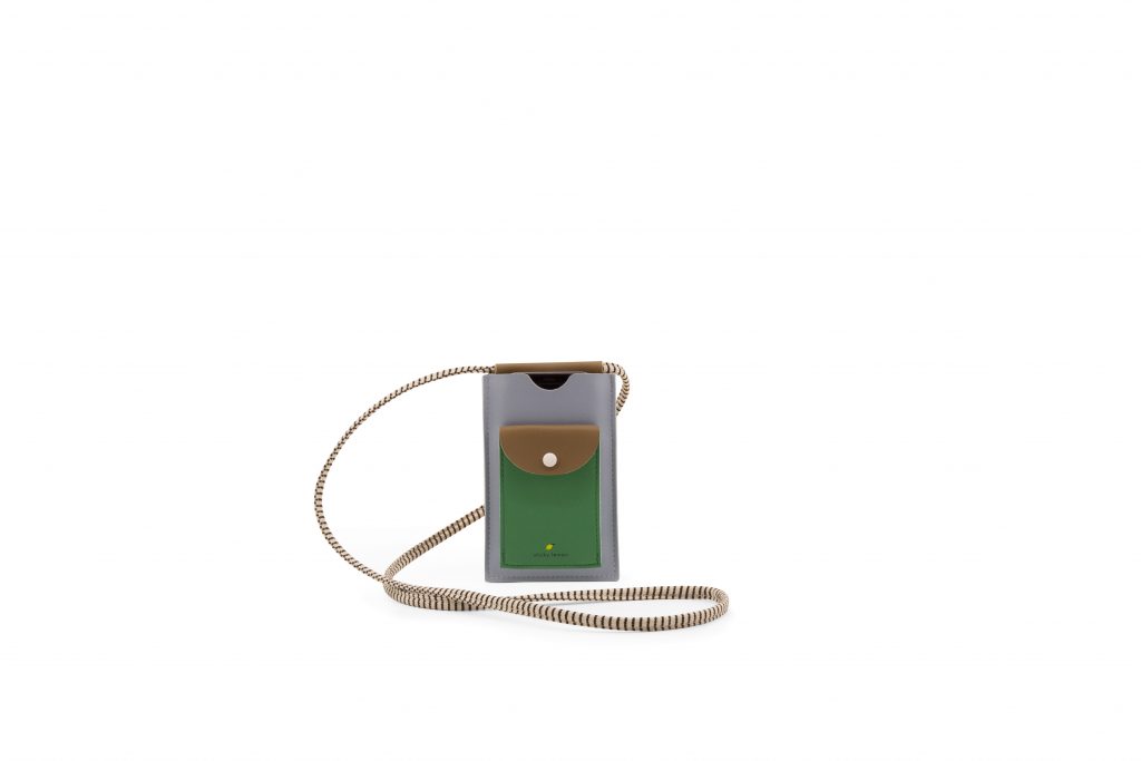 Sticky Lemon Phone pouch - XL - steel blue + brassy green + apple green