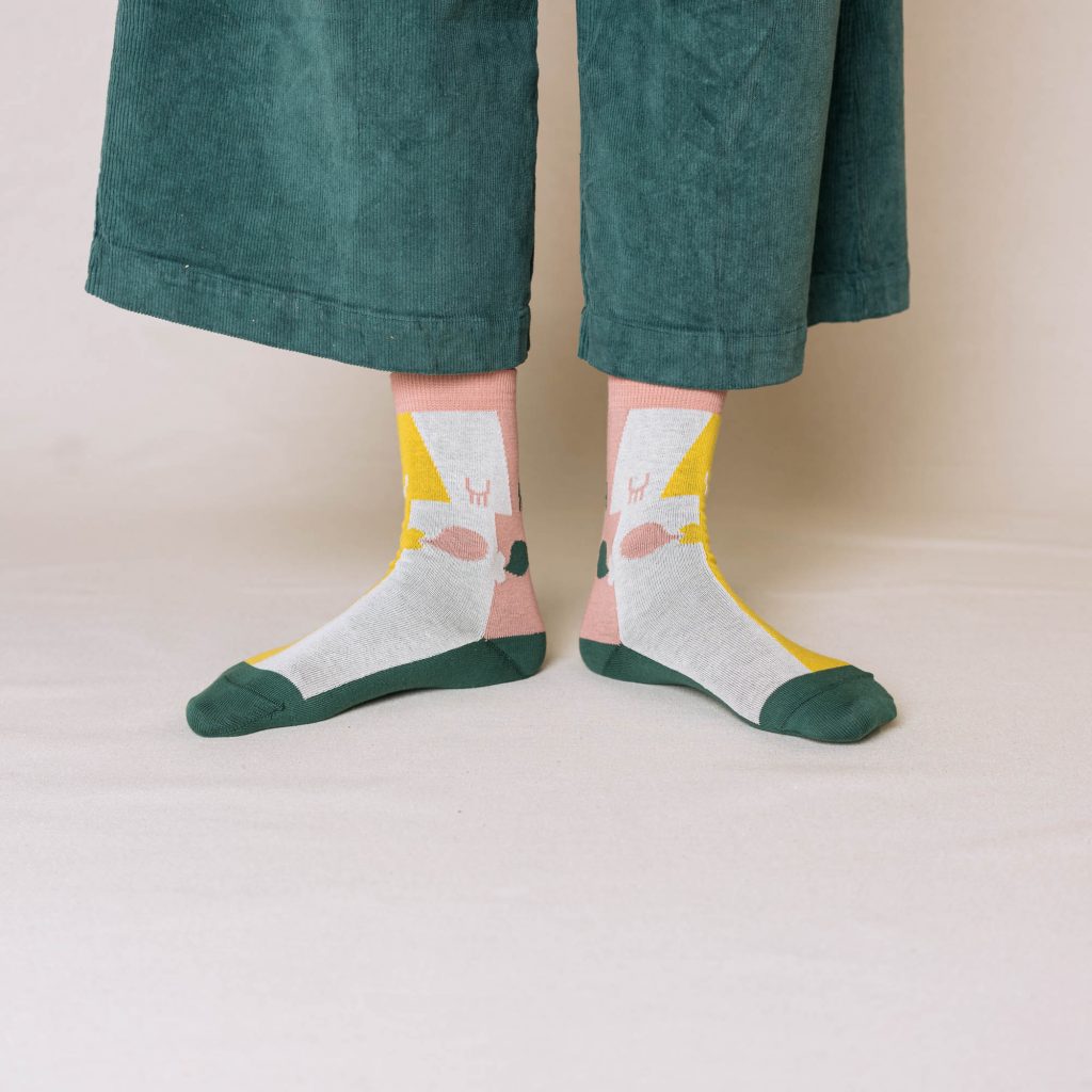 nice socks ARTIST edition - Knallbraun grün