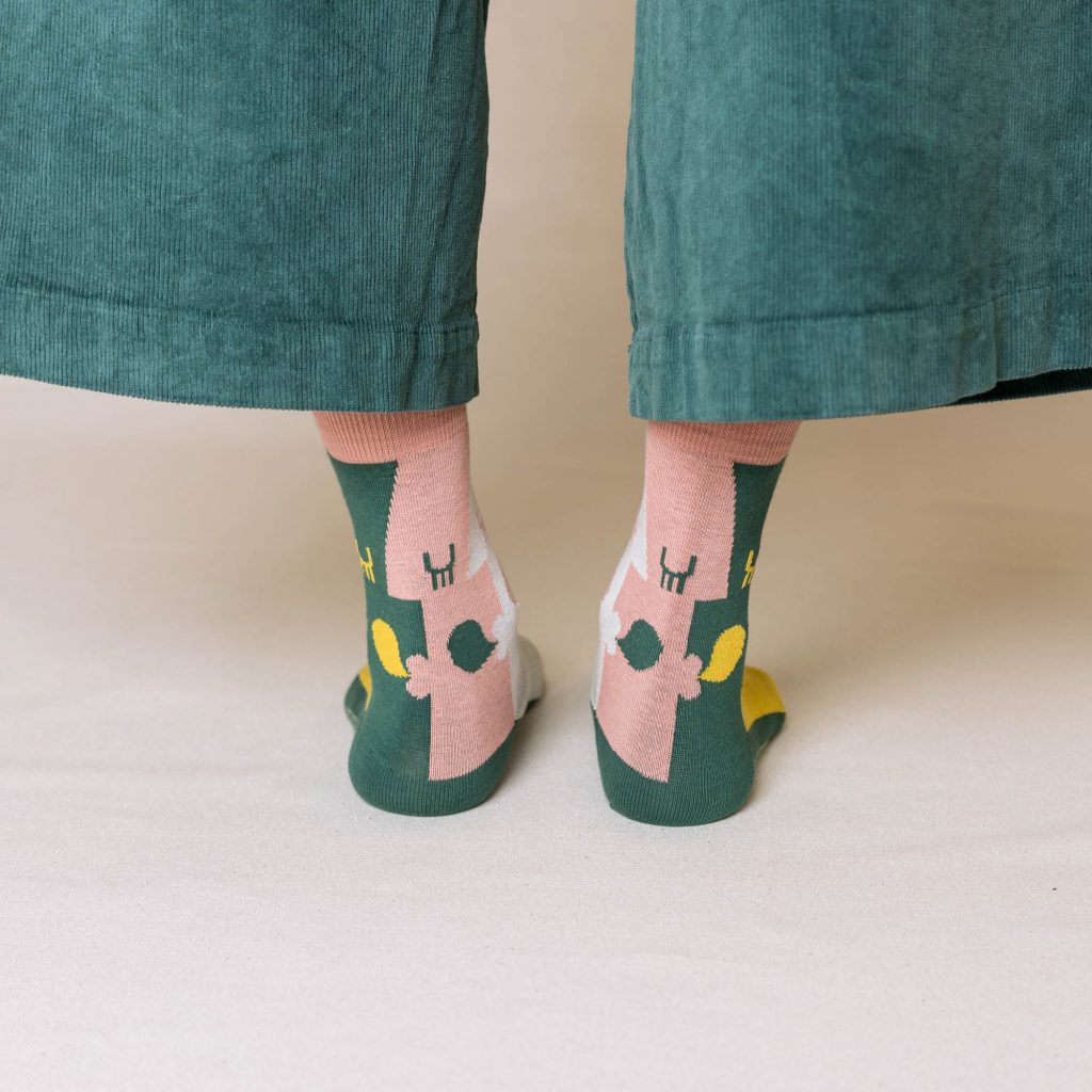 nice socks ARTIST edition - Knallbraun grün