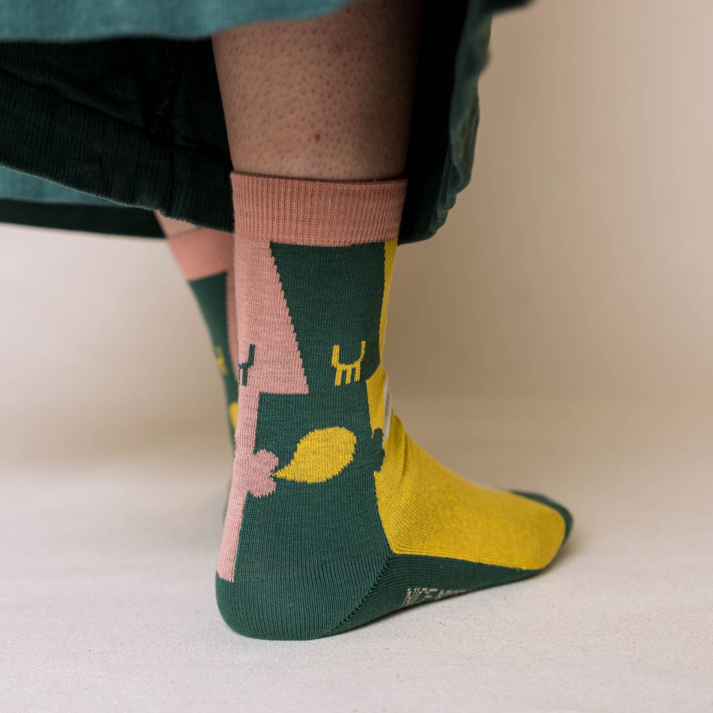 nice socks ARTIST edition - Knallbraun grün