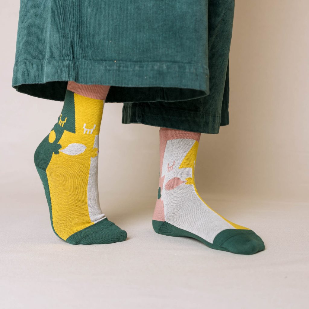 nice socks ARTIST edition - Knallbraun grün