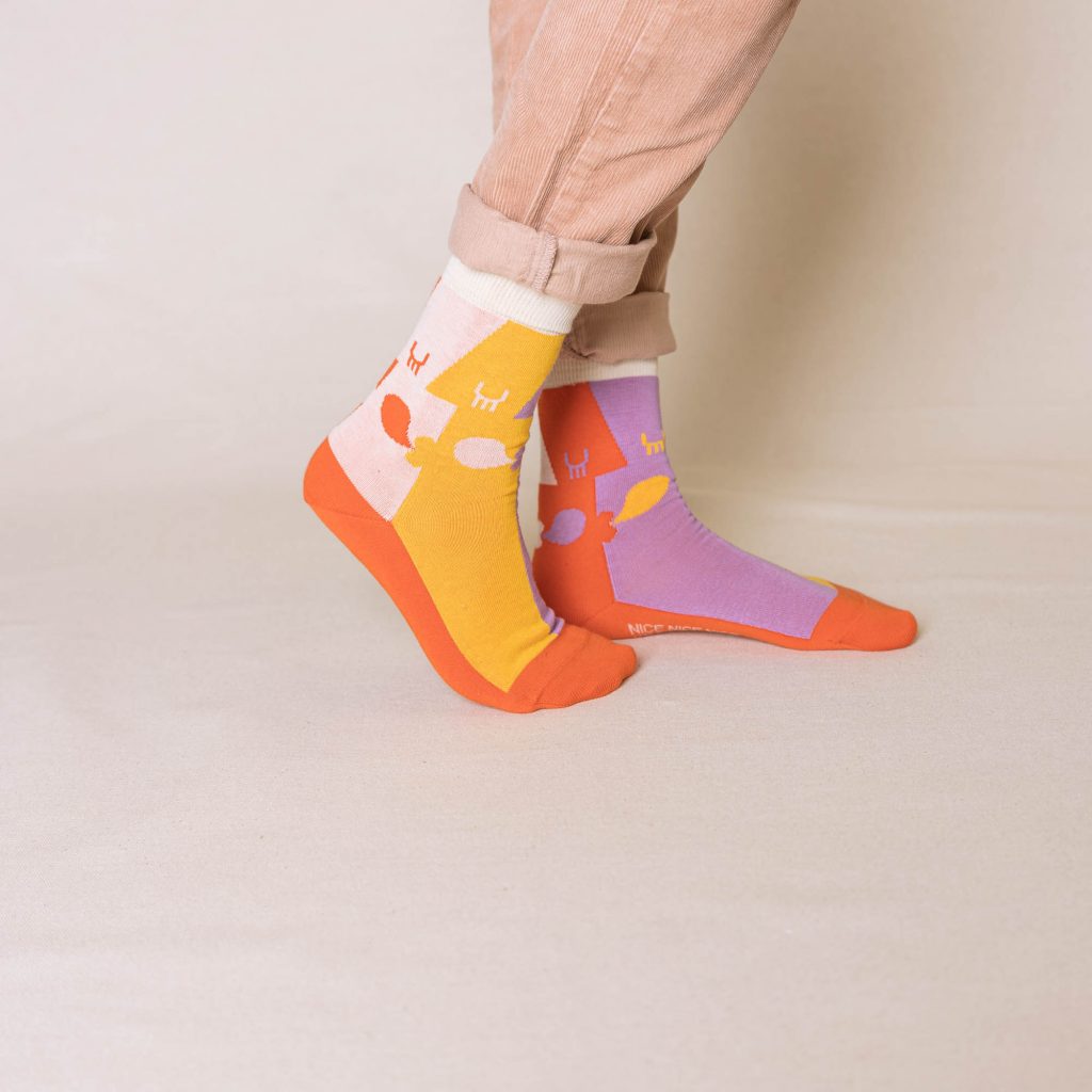 nice socks ARTIST edition - Knallbraun rosa