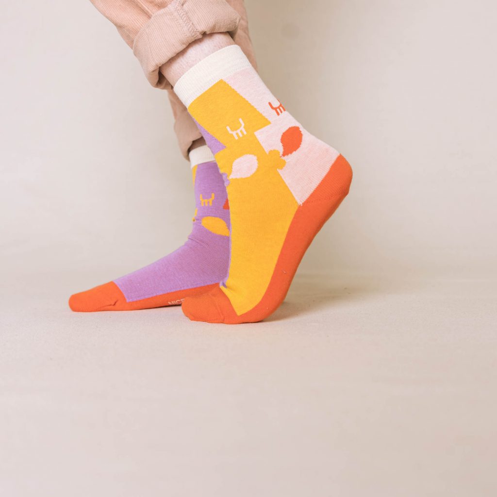 nice socks ARTIST edition - Knallbraun rosa