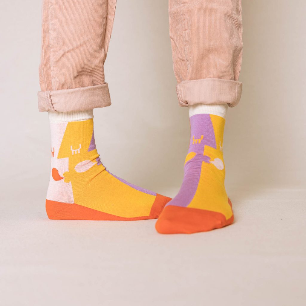 nice socks ARTIST edition - Knallbraun rosa