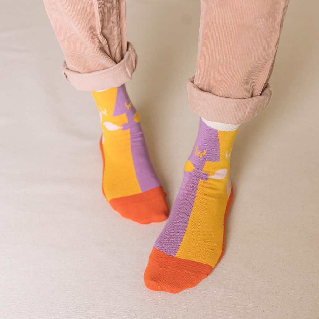 nice socks ARTIST edition - Knallbraun rosa