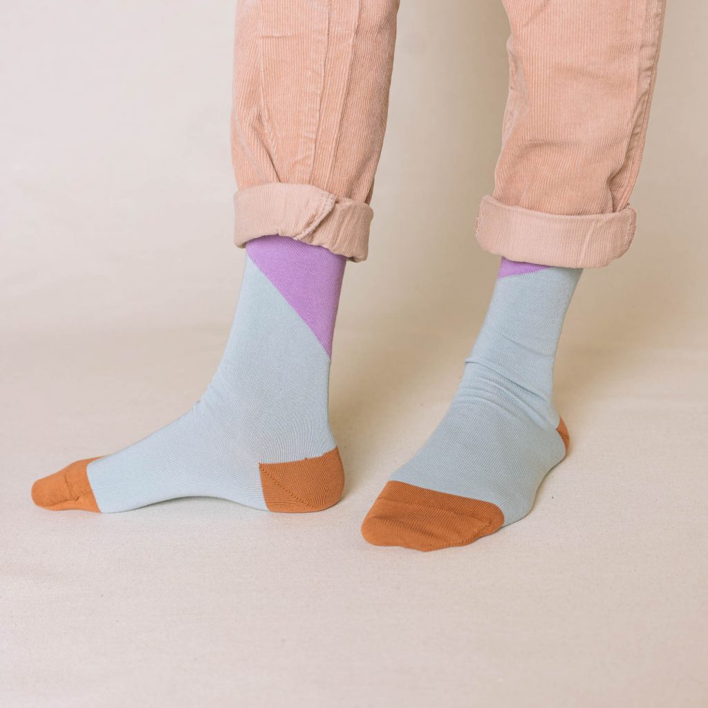 nice socks diagonal petrol