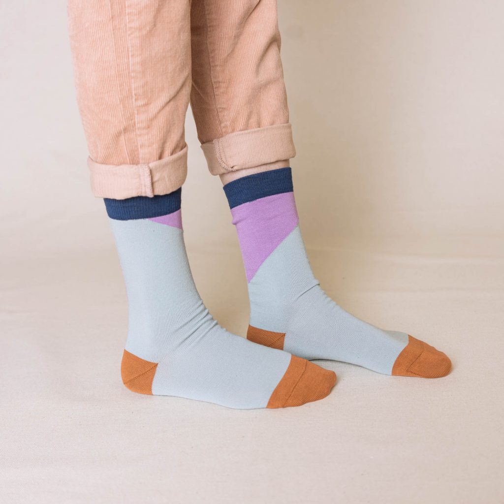 nice socks diagonal petrol