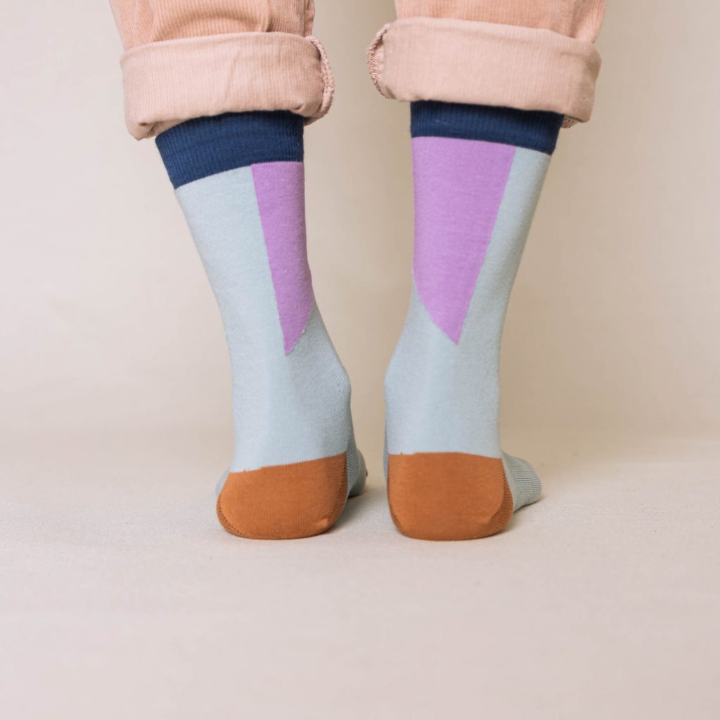 nice socks diagonal petrol