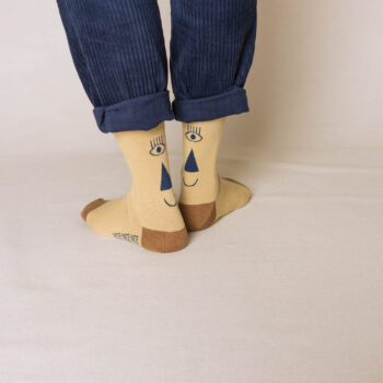 friendly socks | back face | beige