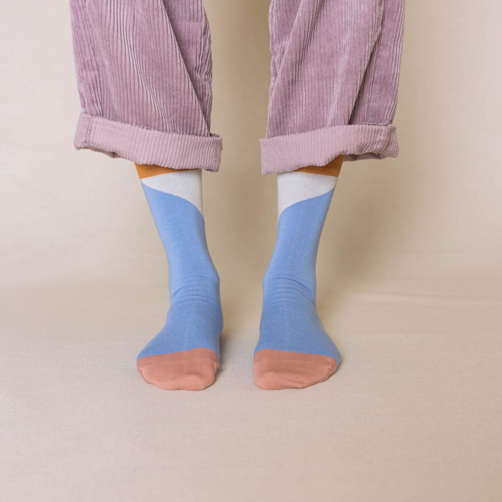 nice socks diagonal lilac