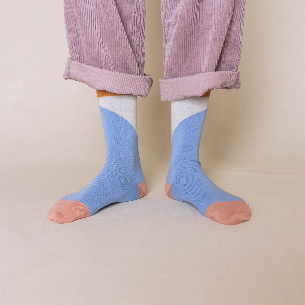 nice socks diagonal lilac