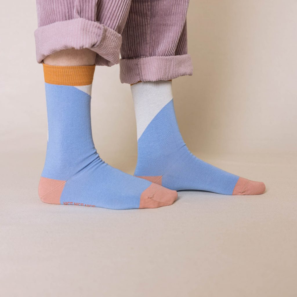nice socks diagonal lilac