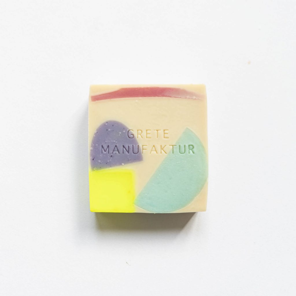 Grete Manufaktur - SEIFE CONSTANZE - LAVENDEL & THYMIAN - Flieder Gelb Blau Orange