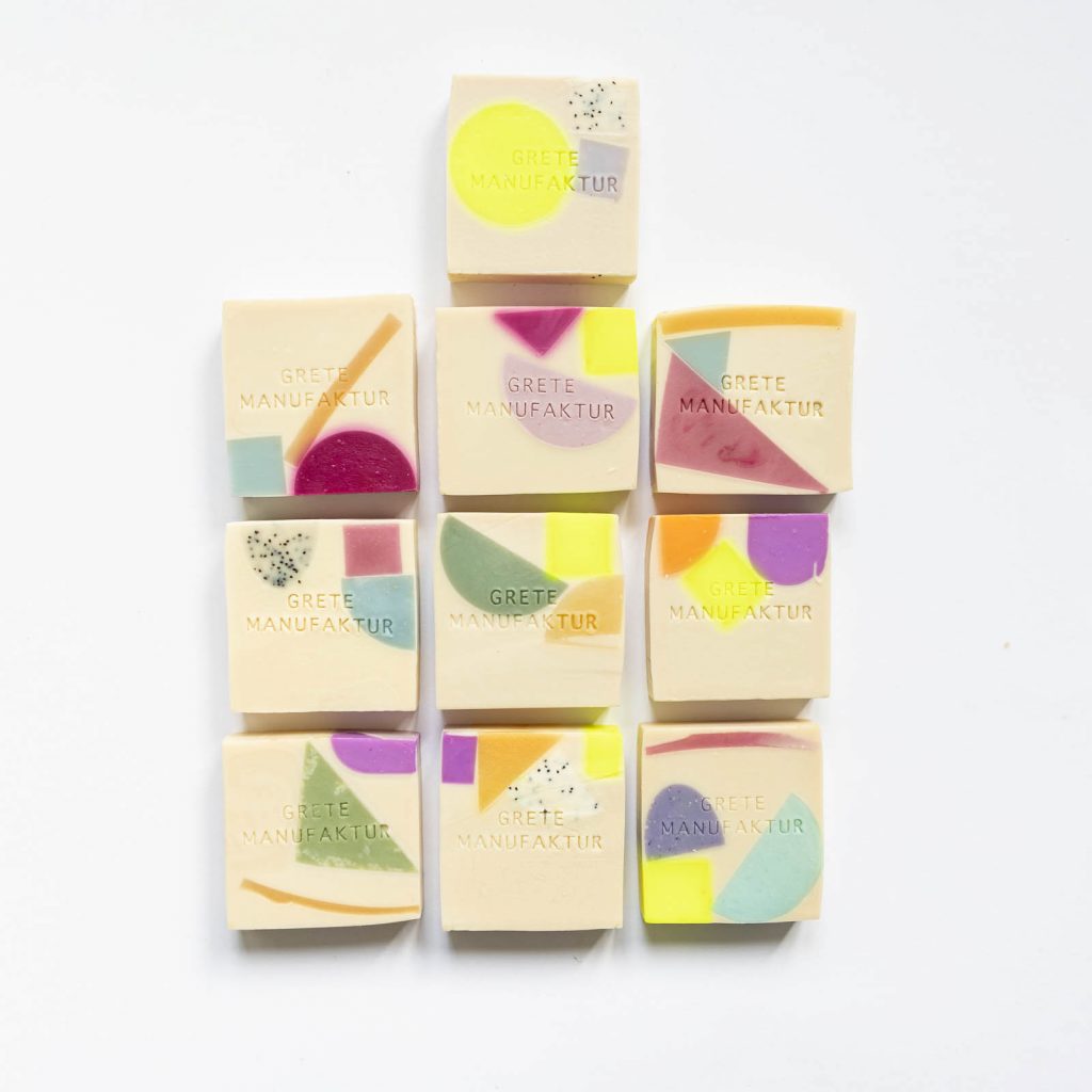 Grete Manufaktur - SEIFE CONSTANZE - LAVENDEL & THYMIAN - Pink Orange Blau