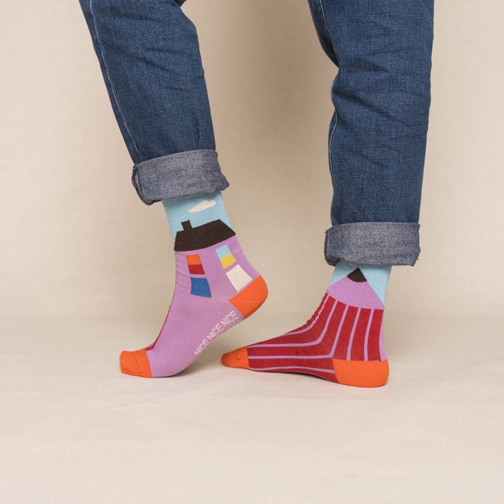 nice socks ARTIST edition - Swantje Hinrichsen purpur