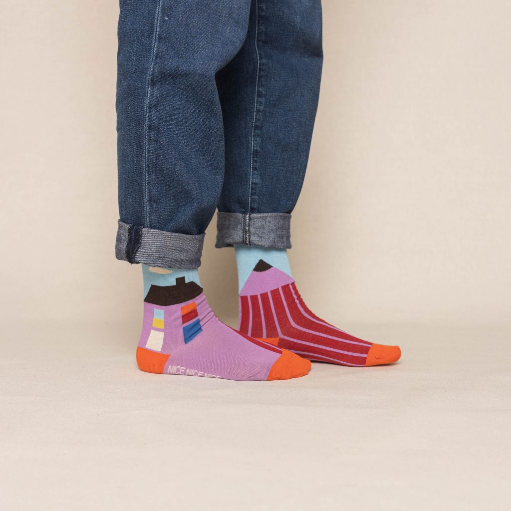 nice socks ARTIST edition - Swantje Hinrichsen purpur